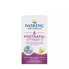 Nordic Naturals Postnatal Omega-3 (60 Lágykapszula, Citrom)