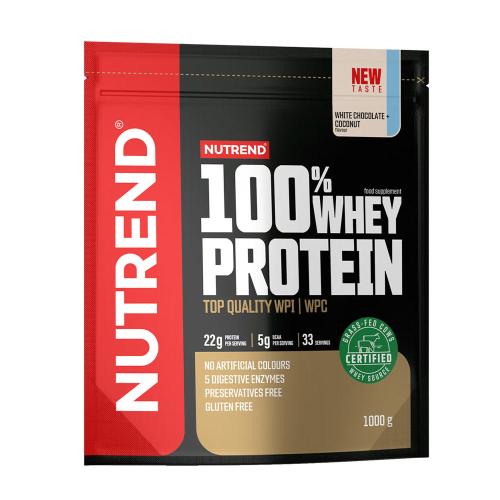 Nutrend 100% Whey Protein (1000 g, Fehércsokoládés Kókusz)
