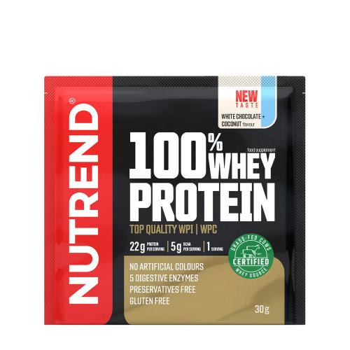 Nutrend 100% Whey Protein (30 g, Fehércsokoládés Kókusz)