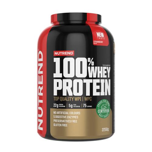 Nutrend 100% Whey Protein (2250 g, Eper)