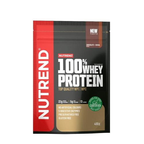 Nutrend 100% Whey Protein (400 g, Csokoládé és kakaó)