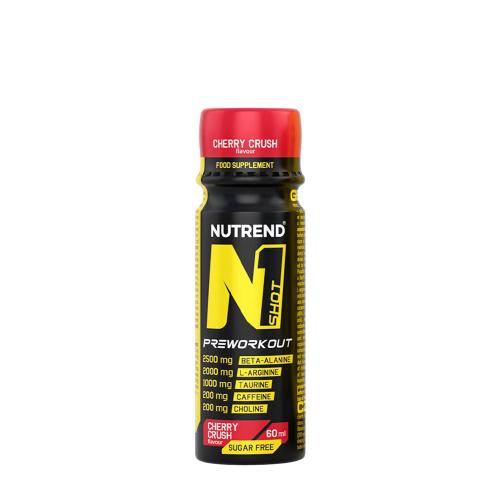 Nutrend N1 Shot Preworkout - Edzés előtti energizáló (60 ml, Cherry Crush)