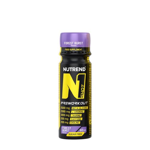 Nutrend N1 Shot Preworkout - Edzés előtti energizáló (60 ml, Forest Burst)