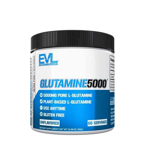 Evlution Nutrition Glutamine 5000 - Glutamin por (300 g, Ízesítetlen)
