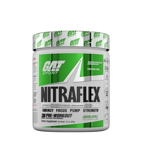 GAT Sport Nitraflex Advanced - Edzés Előtti Energizáló (285 g, Zöld Alma)
