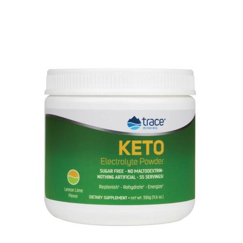 Trace Minerals Ketó Elektrolitos Ital por - Keto Electrolyte Powder (330 g, Citrom Lime)