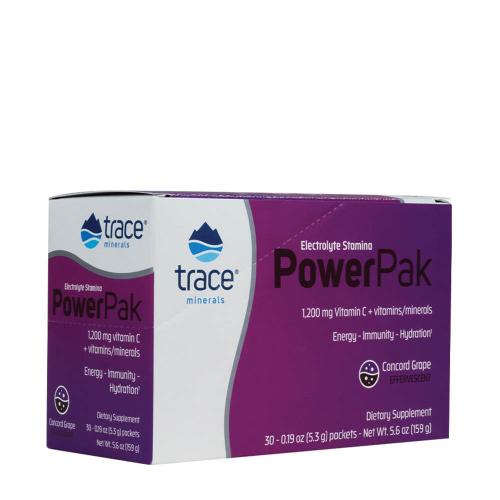 Trace Minerals Elektrolitos Energizáló csomag - Electrolyte Stamina Power Pak  (30 Csomag, Concord Szőlő)