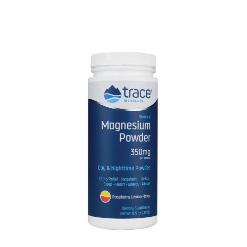 Trace Minerals Magnézium por - Stress-X Magnesium Powder  (240 g, Málna Citrom)