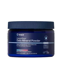   Trace Minerals ConcenTrace® Daily Mineral Powder - Ásványianyag-por (132 g, Kék málna)