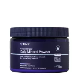   Trace Minerals ConcenTrace® Daily Mineral Powder - Ásványianyag-por (132 g, blue acai)
