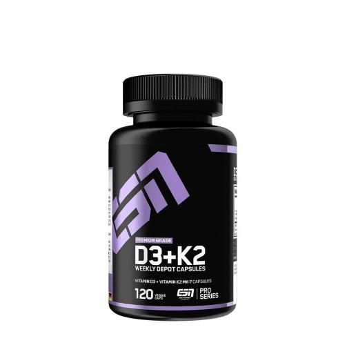ESN D3+K2-vitamin (120 Veggie Kapszula)