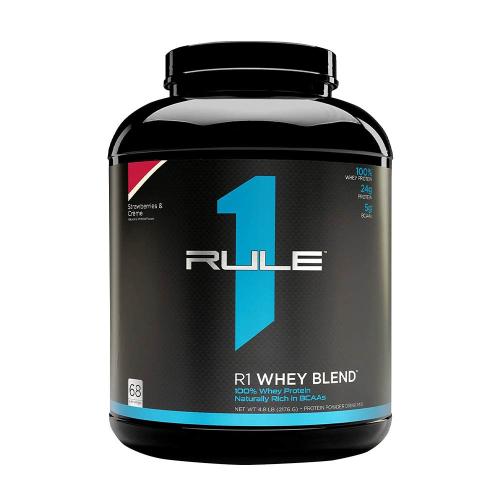 Rule1 Kevert Tejsavófehérje por - Whey Blend  (2176 g, Eper és Krém)