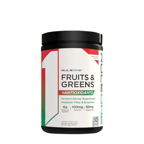 Rule1 Zöldség és Gyümölcskivonat Antioxidánsokkal - Fruits & Greens + Antioxidants (285 g, Erdei Bogyó Mix)
