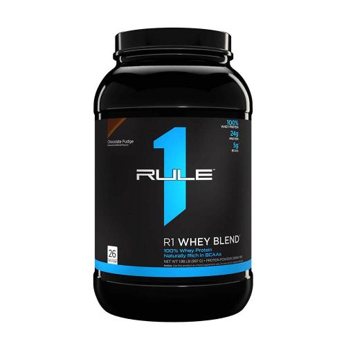 Rule1 Kevert Tejsavófehérje por - Whey Blend  (897 g, Csokoládés Fudge)