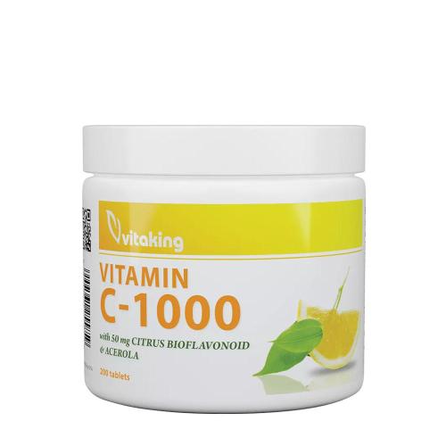 Vitaking C-vitamin 1000 mg tabletta Csipkebogyóval, Acerolával és Bioflavonoidokkal (200 Tabletta)