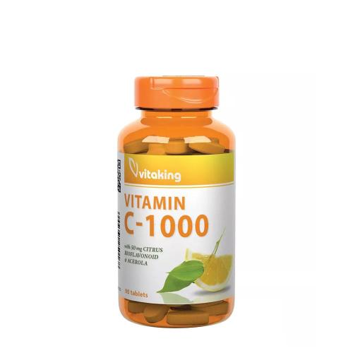 Vitaking C-vitamin 1000 mg tabletta Csipkebogyóval, Acerolával és Bioflavonoidokkal (90 Tabletta)