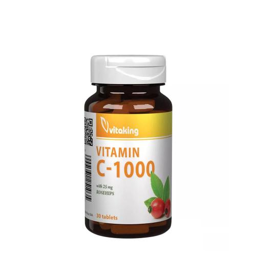 Vitaking C-vitamin 1000 mg tabletta Csipkebogyóval  (30 Tabletta)