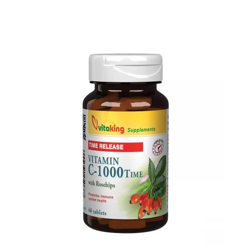 Vitaking Folyamatos Felszívódású C-vitamin 1000 mg tabletta Csipkebogyóval (60 Tabletta)