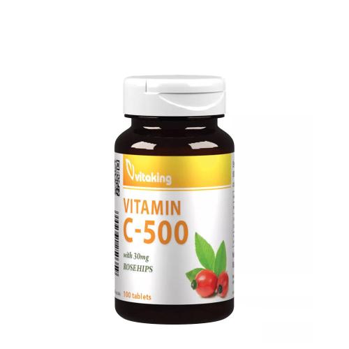 Vitaking C-vitamin 500 mg tabletta Csipkebogyóval  (100 Tabletta)