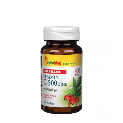 Vitaking Folyamatos Felszívódású C-vitamin tabletta Csipkebogyóval  (100 Tabletta)