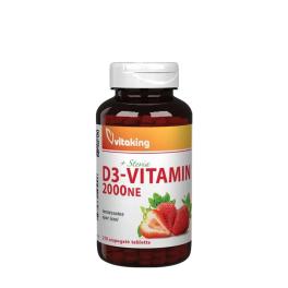   Vitaking Epres D3-vitamin 2000 NE  (210 szopogatótabletta, Eper)