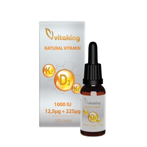 Vitaking D3+K2+K1-vitamin Cseppek  (10 ml)