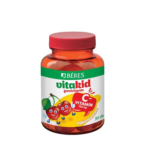 Béres VitaKid C-vitamin 100 mg gumivitamin (30 Gumicukor, Cseresznye)