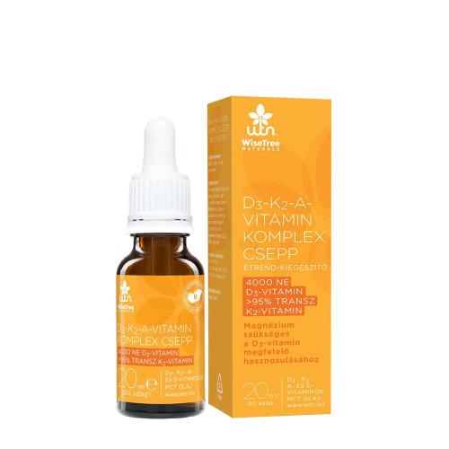 Wise Tree Naturals D3- K2- A-vitamin Csepp (20 ml)