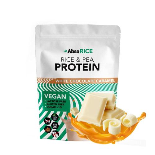 AbsoRICE AbsoRICE protein - vegán fehérjepor (500 g, Fehércsokoládé-karamell)