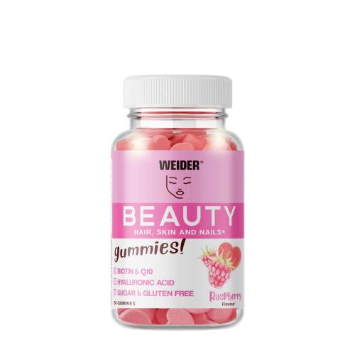 Weider Beauty, Raspberry - Haj- Bőr- és Köröm Egészség (40 Gumicukor, Málna)
