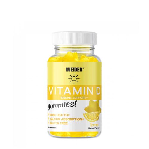 Weider Vitamin D Gummies - D-vitamin Gumicukor (50 Gumicukor, Citrom)