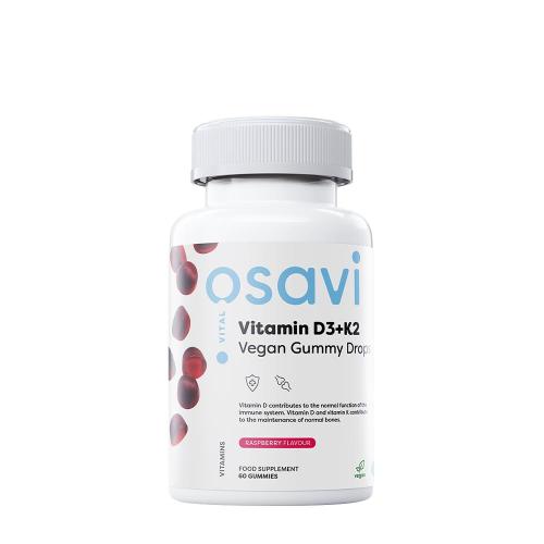 Osavi D3+K2 Vitamin Vegán Gumicukor (60 Gumicukor, Málna)