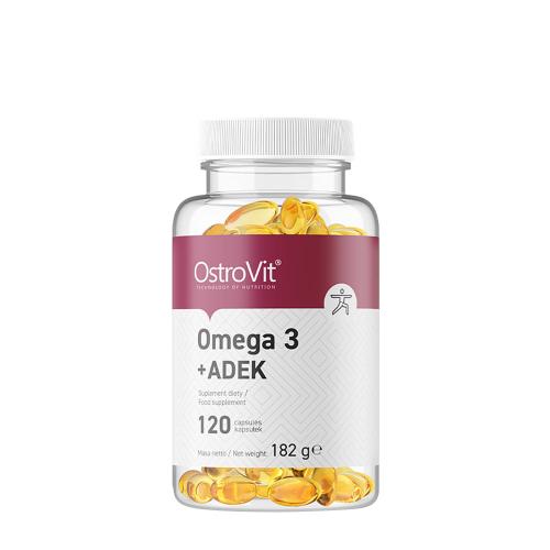 OstroVit Omega 3 + ADEK - Omega-3 A, D, E, és K-vitaminnal (120 Kapszula)