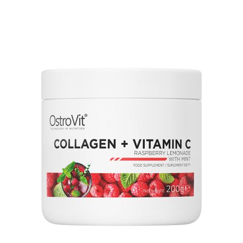 OstroVit Kollagén + C-vitamin (200 g, Málnás limonádé mentával)