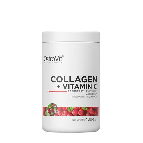 OstroVit Kollagén + C-vitamin (400 g, Málnás limonádé mentával)