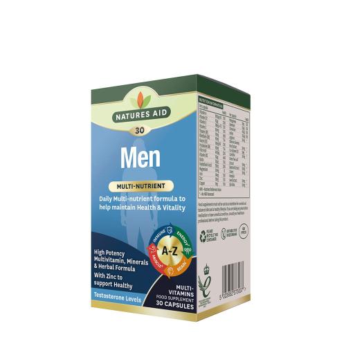 Natures Aid Multivitamin és Ásványi-anyag formula férfiaknak (30 Kapszula)