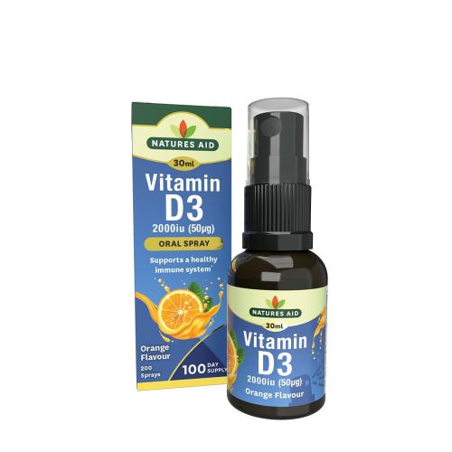 Natures Aid Vitamin D3 Daily Oral Spray (30 ml, Narancs)