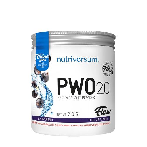 Nutriversum PWO 2.0 - FLOW - Edzés Előtti Energizáló (210 g, Fekete Ribizli)