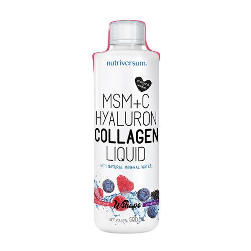 Nutriversum MSM+C Hyaluron Collagen Liquid - WSHAPE (500 ml, Erdei gyümölcs)