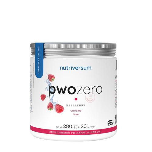 Nutriversum NUTRIVERSUM FLOW PWO ZERO CAFFEINE (280 g, raspberry) (280 g, Málna)