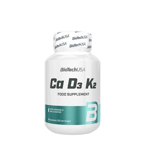 BioTechUSA Ca D3 K2 - Kálcium, D3-, K2-vitaminok (90 Kapszula)