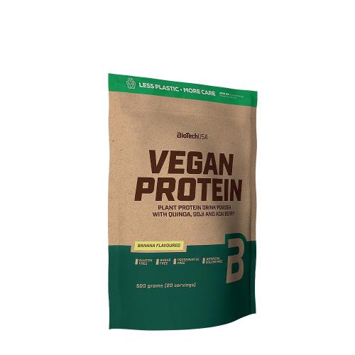 BioTechUSA Vegan Protein, fehérje vegánoknak (500 g, Banán)