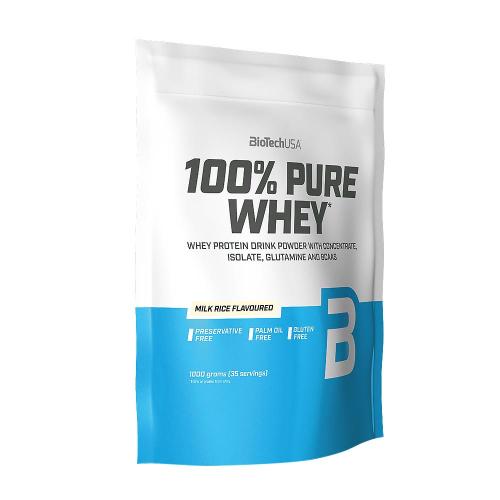 BioTechUSA 100% Pure Whey tejsavó fehérjepor (1000 g, Tejberizs)