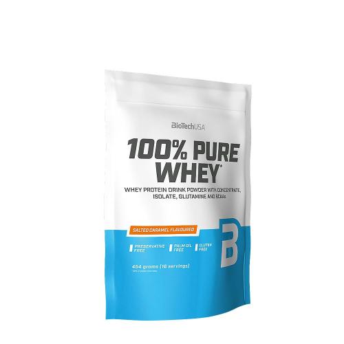 BioTechUSA 100% Pure Whey tejsavó fehérjepor (454 g, Sós Karamella)