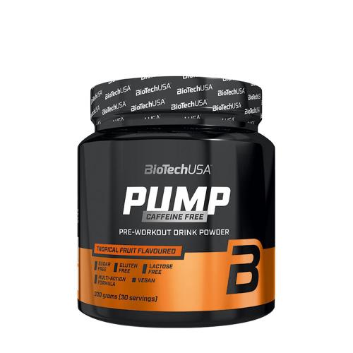 BioTechUSA Pump Caffeine Free - Koffeinmentes Edzés Előtti Italpor (330 g, Trópusi Gyümölcs)