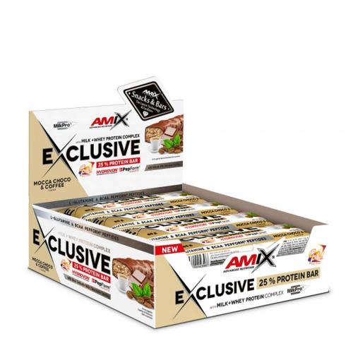 Amix Exclusive Protein Bar (12 x 85g, Mocha Choco & Coffee)