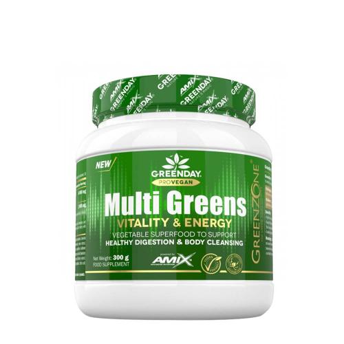Amix GreenDay® ProVegan MultiGreens Vitality & Energy (300 g, Narancs)