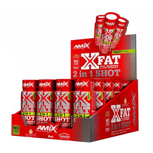 Amix XFat 2in1 SHOT - Zsírégető és energizáló ital (20 x 60 ml, Fruity)