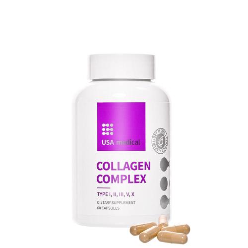 USA medical Collagen Complex - Kollagén kapszula 5 féle kollagénnel (60 Kapszula)