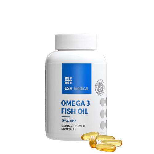 USA medical Omega 3 Halolaj Kapszula Magas EPA & DHA Tartalommal  (60 Lágykapszula)